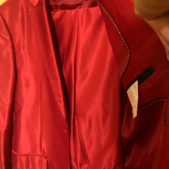 Ferrecci two piece, pants, jacket suit, Italian red - Picture 7 of 16